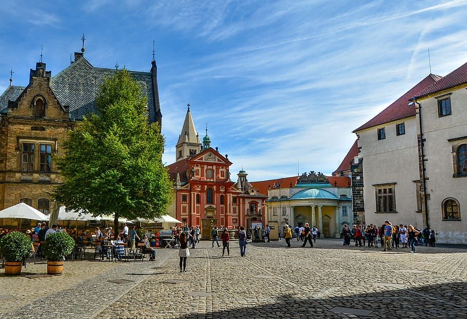 Prague, Castle, Castle, Square, Town, Old, historic, praha HD wallpaper