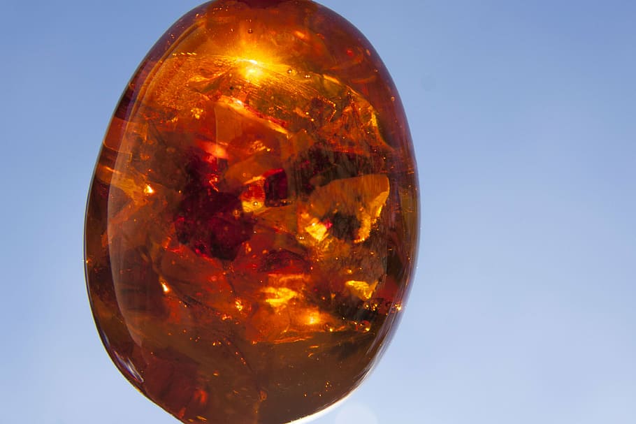 orange gemstone, bernstein, burning stone, fossilized resins HD wallpaper
