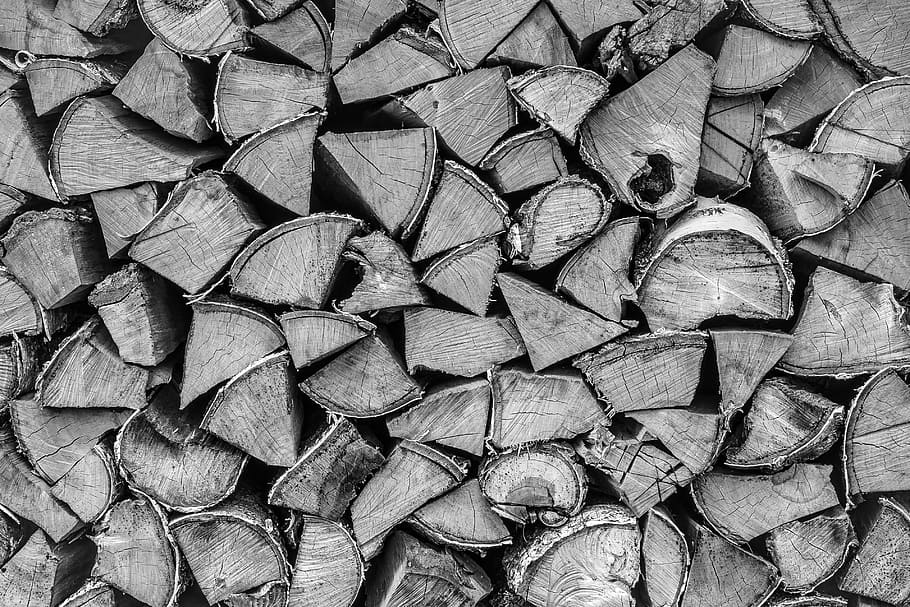 timber, wood, firewood, pile, stack, woodpile, trunk, tree, HD wallpaper