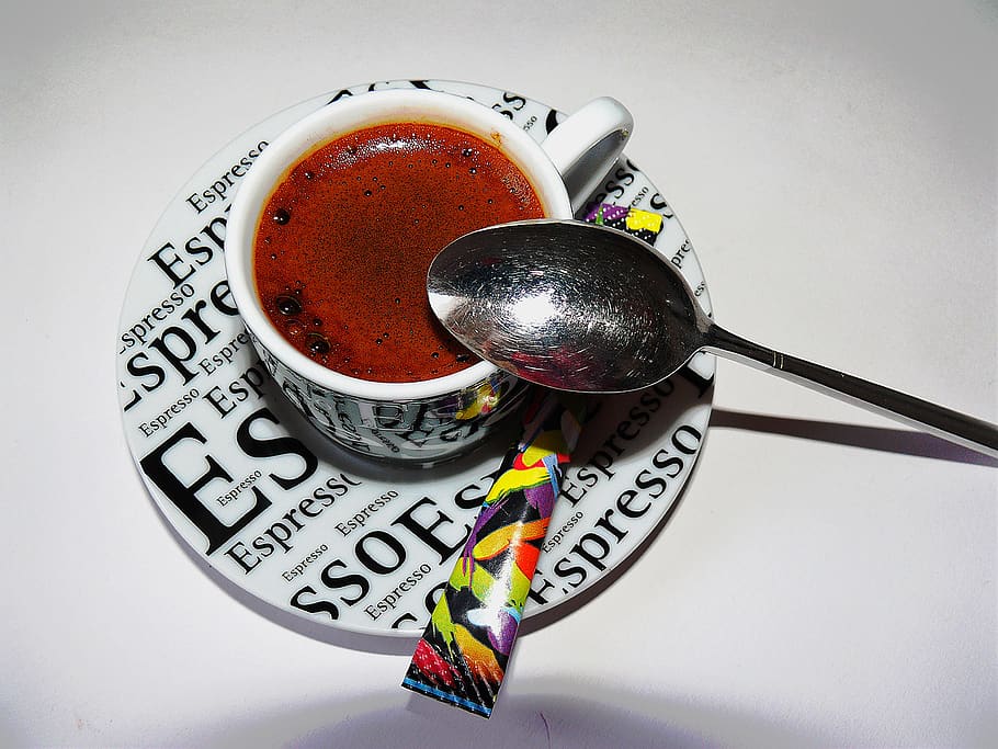 espresso, espressotasse, coffee, drink, sugar, infusion drink, HD wallpaper