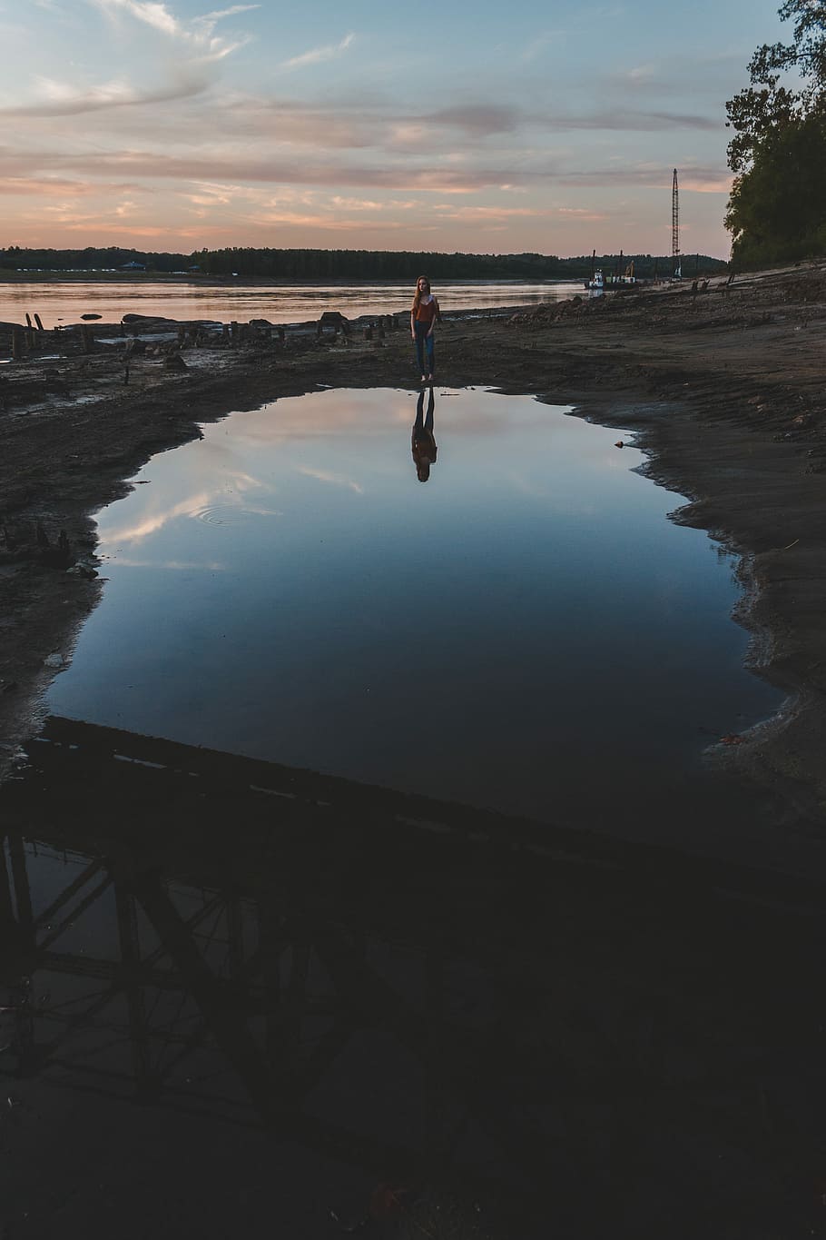 Picture This!, woman standing beside body of water, lake, pool HD wallpaper
