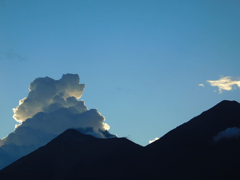 mountain, sky, nature, panoramic, landscape, volcano, outdoors HD wallpaper
