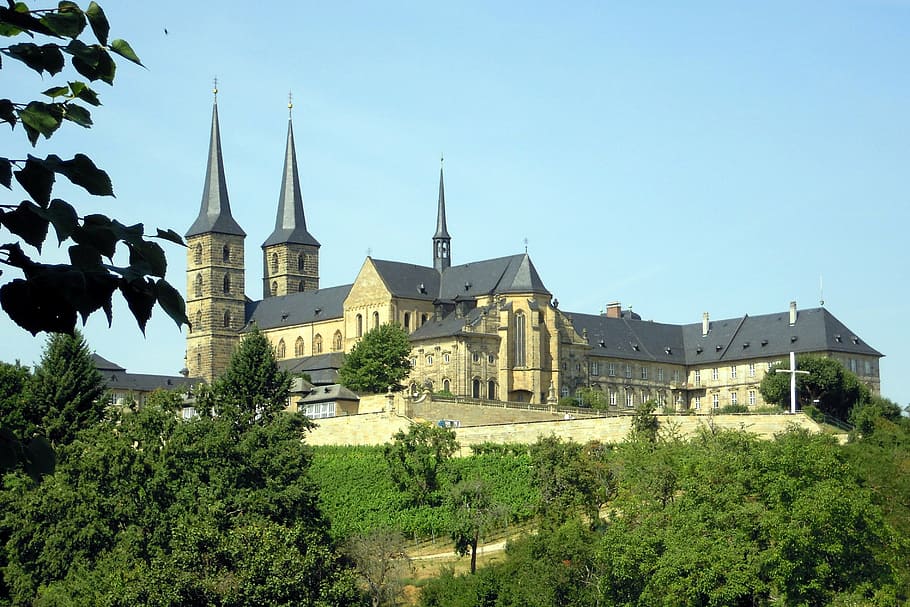 michel mountain, monastery, bamberg, building exterior, architecture HD wallpaper