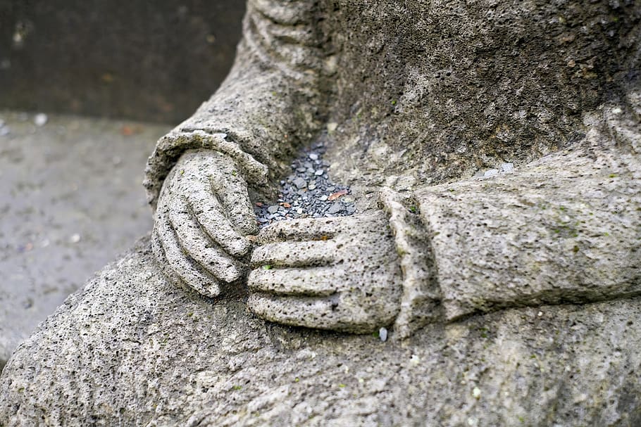 hands, sculpture, stone, park, eifel, day, close-up, human representation HD wallpaper