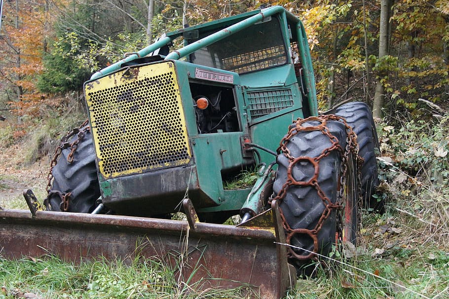 forest, machine, technology, tree, tractor, equipment, rural Scene HD wallpaper
