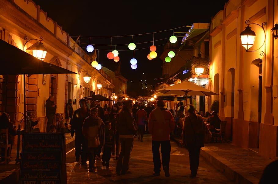 Night, Street, San Cristobal, People, festival, celebration, HD wallpaper