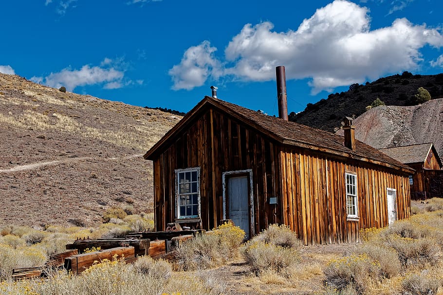 Nevada, Usa, Desert, America, allows, leave, travel, blue, ghost town HD wallpaper