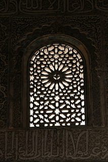 alhambra, spain, granada, window, andalusia, palace, moorish HD wallpaper