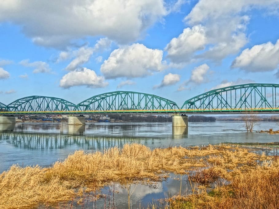 bridge, bydgoszczy, vistula, river, crossing, infrastructure