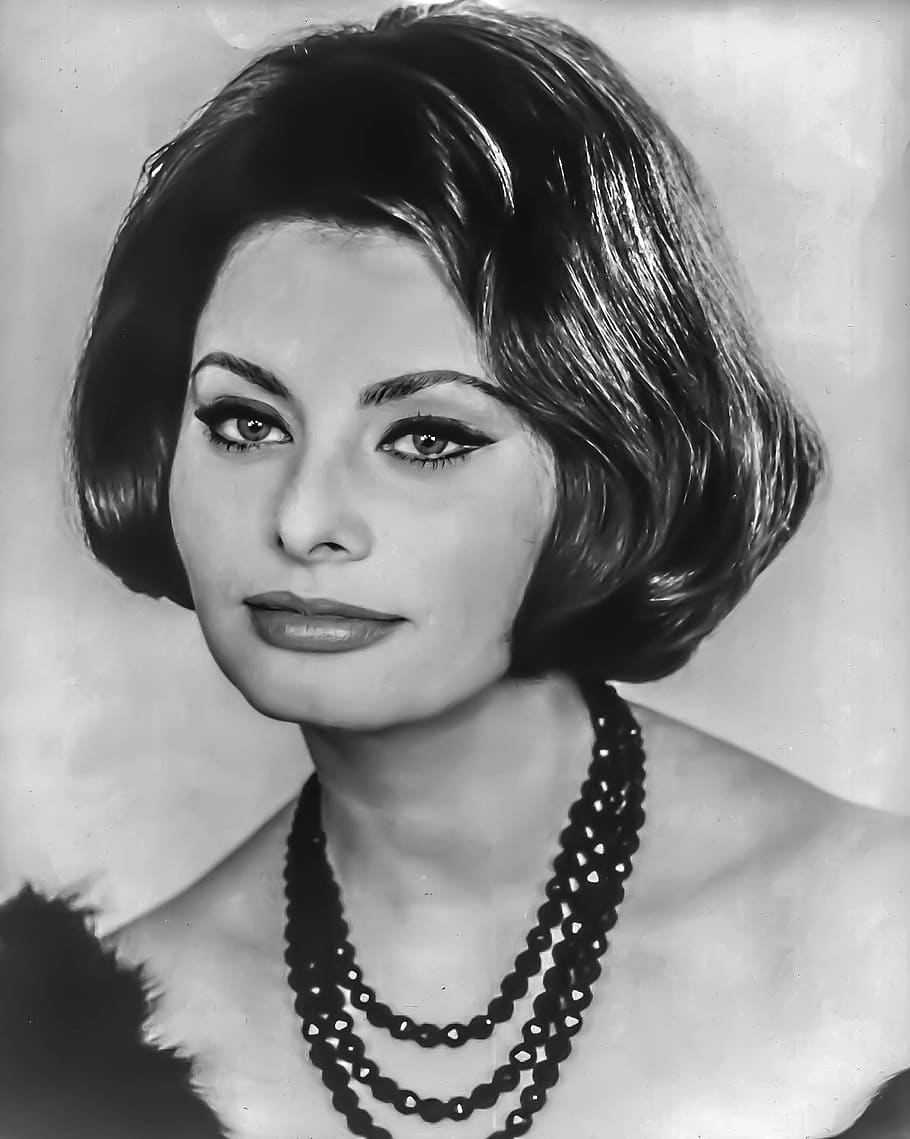 HD wallpaper: sophia loren, female, portrait, hollywood, film, tv ...