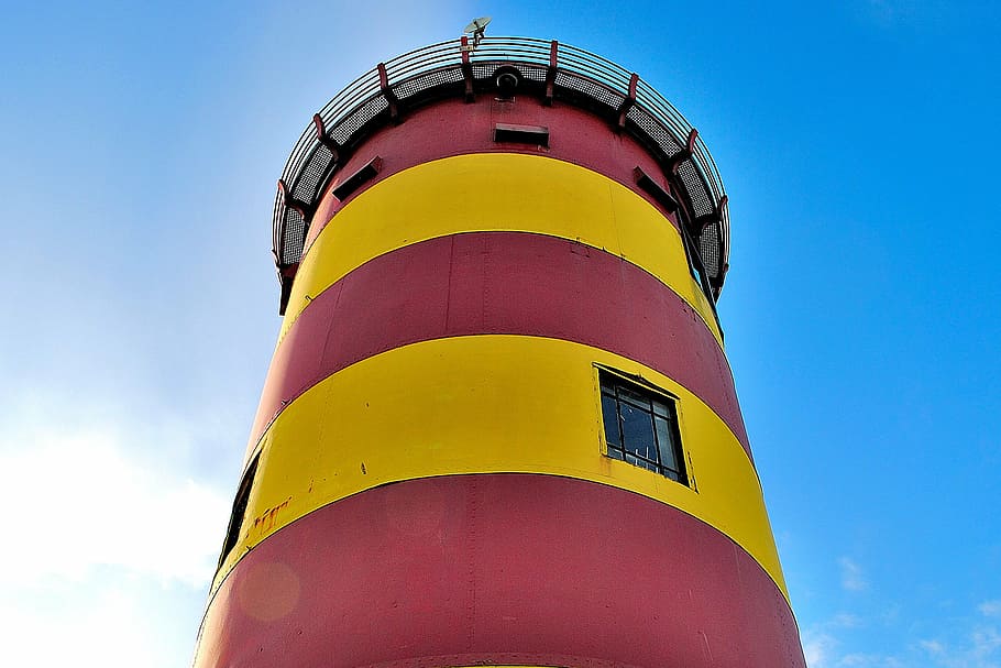 lighthouse, landmark, coast, sea, architecture, tower, low angle view HD wallpaper