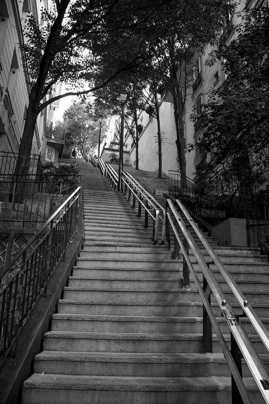 Stairs, Emergence, Staircase, gradually, paris, france, railing HD wallpaper