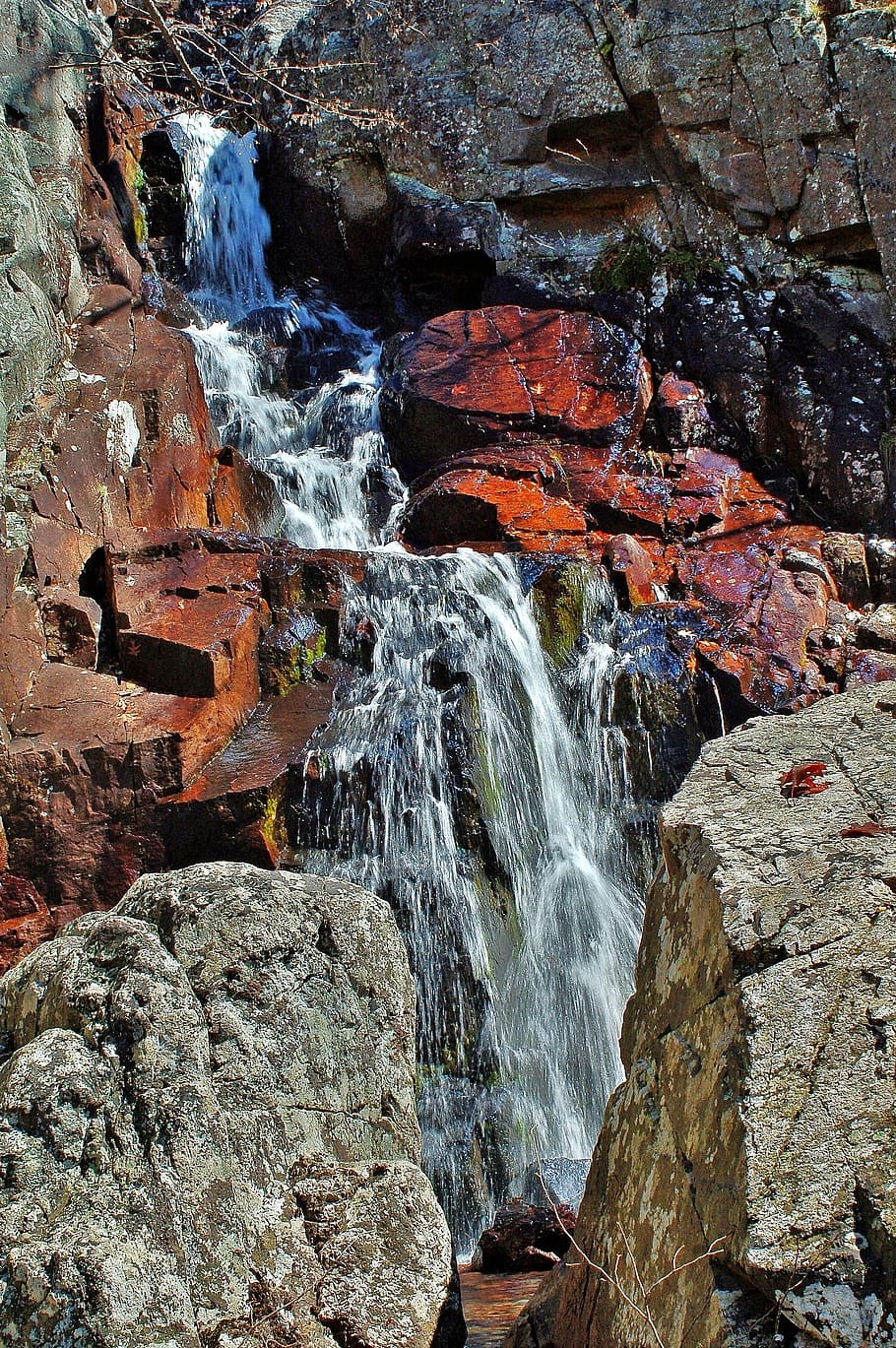 Waterfall, Nature, Landscape, River, rock, stone, scene, natural HD wallpaper