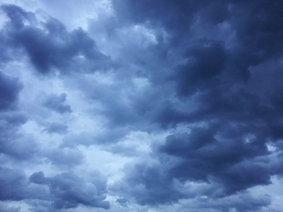 clouds, forward, gloomy, storm, sky, blue, evening sky, cloud - sky HD wallpaper