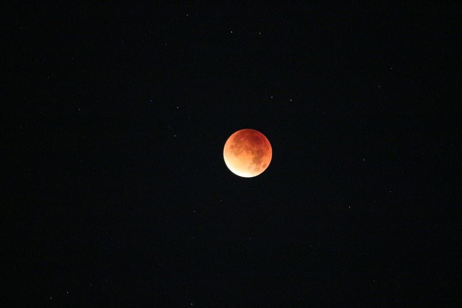 Blood Moon, Full Moon, Night, mystical, astronomy, eclipse HD wallpaper