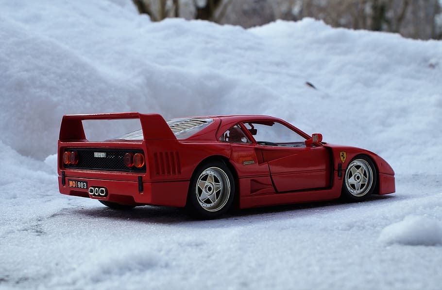 Model Car, Auto, Ferrari, red, toys, racing car, oldtimer, vehicles HD wallpaper