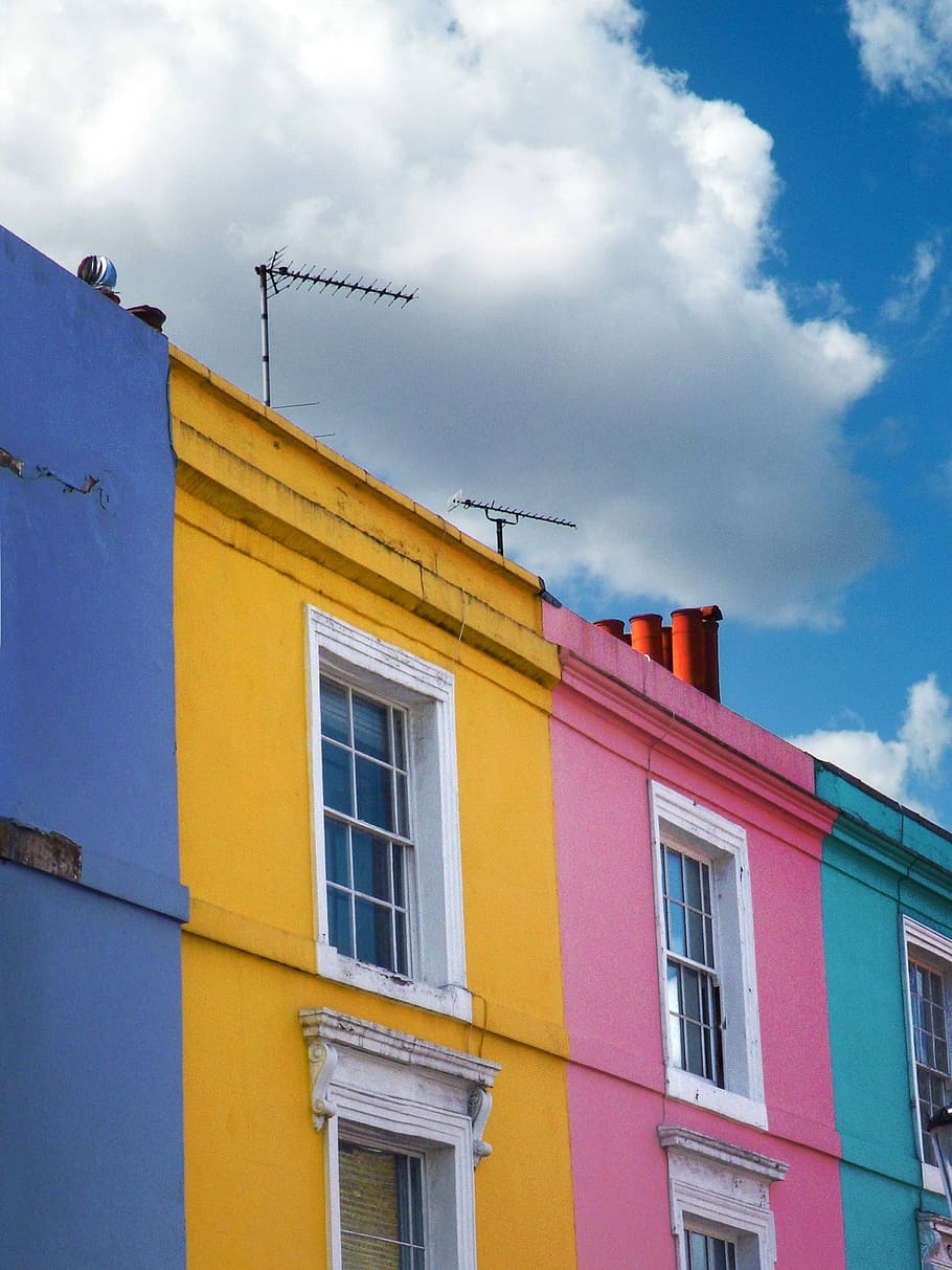London, Effects, Market, Colors, Road, cloud - sky, building exterior HD wallpaper
