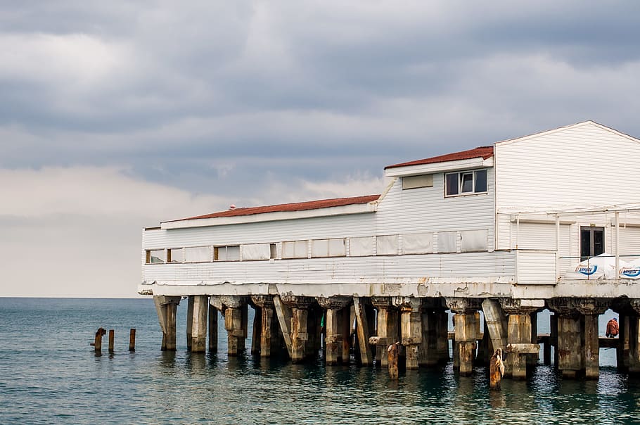 sea, alushta, summer, marina, water, architecture, built structure HD wallpaper