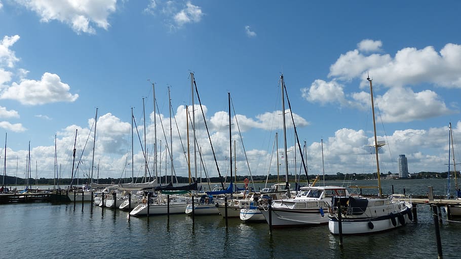 Port, Sailing Boats, Masts, water, boat masts, sail masts, ships HD wallpaper