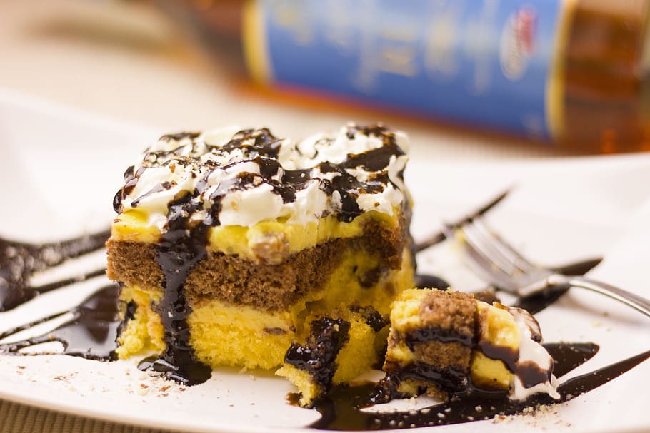 dessert, cake, hungarian, pudding, cream, chocolate, sponge cake HD wallpaper