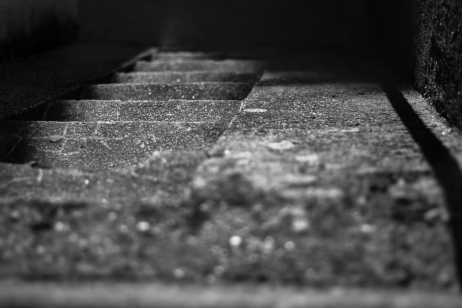 stairs, walking, dark, atmosphere, architecture, building, street, HD wallpaper