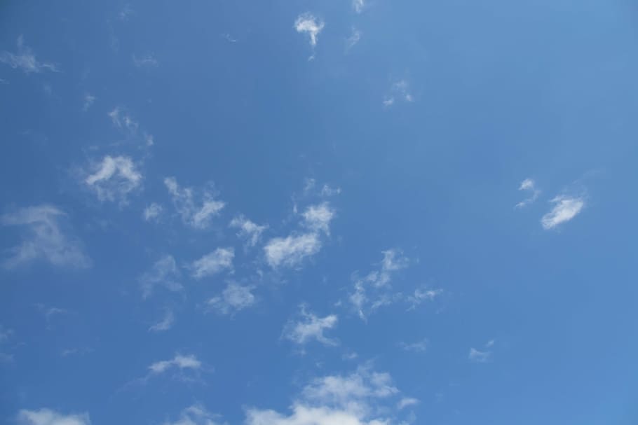 sky, blue, white, clouds, the background, beauty, color, clear HD wallpaper