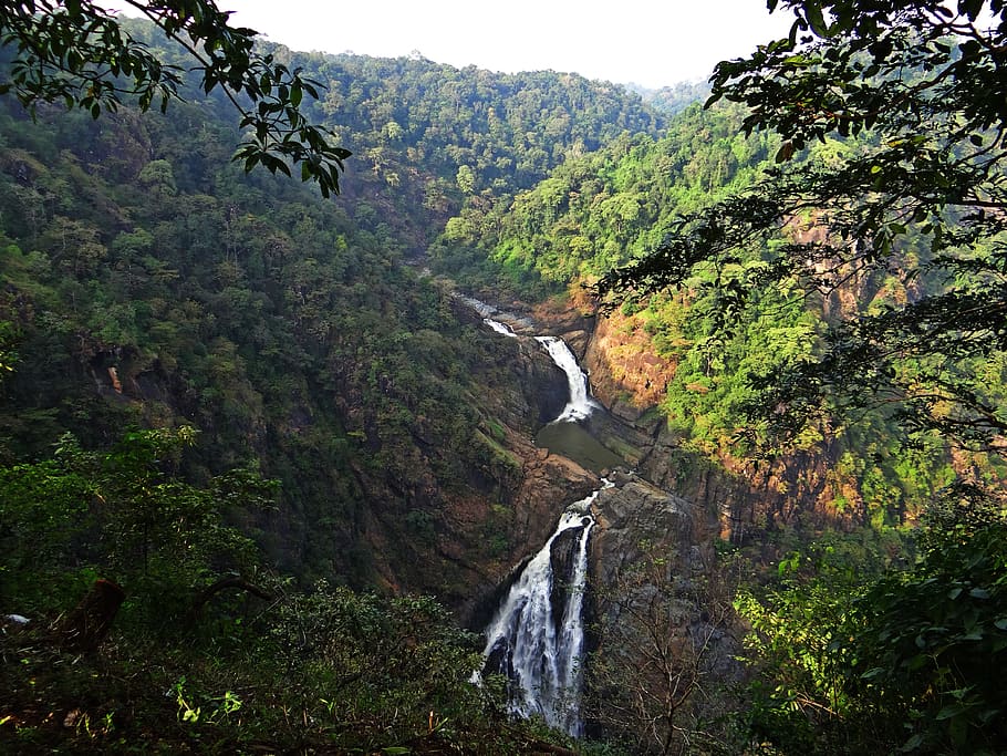HD wallpaper: magod falls, western ghats, water fall, cascades, karnataka |  Wallpaper Flare