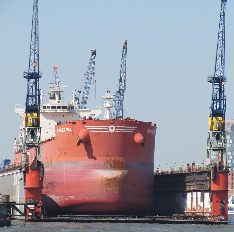ship, hamburg, floating dock, shipyard, port, elbe, industry HD wallpaper