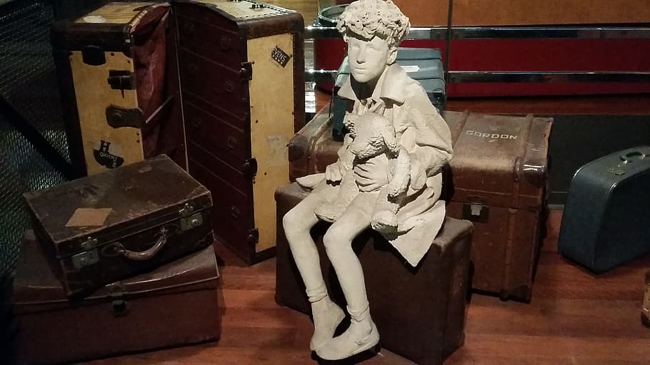 Statue, Child, White, Sculpture, Stone, decoration, boy, travel HD wallpaper