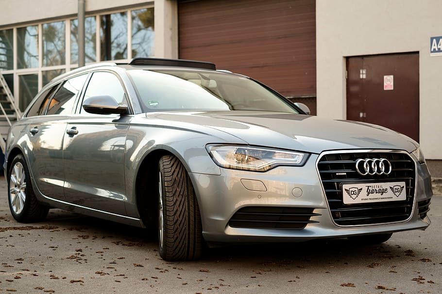 silver Audi 5-door hatchback, car, auto, transport, design HD wallpaper