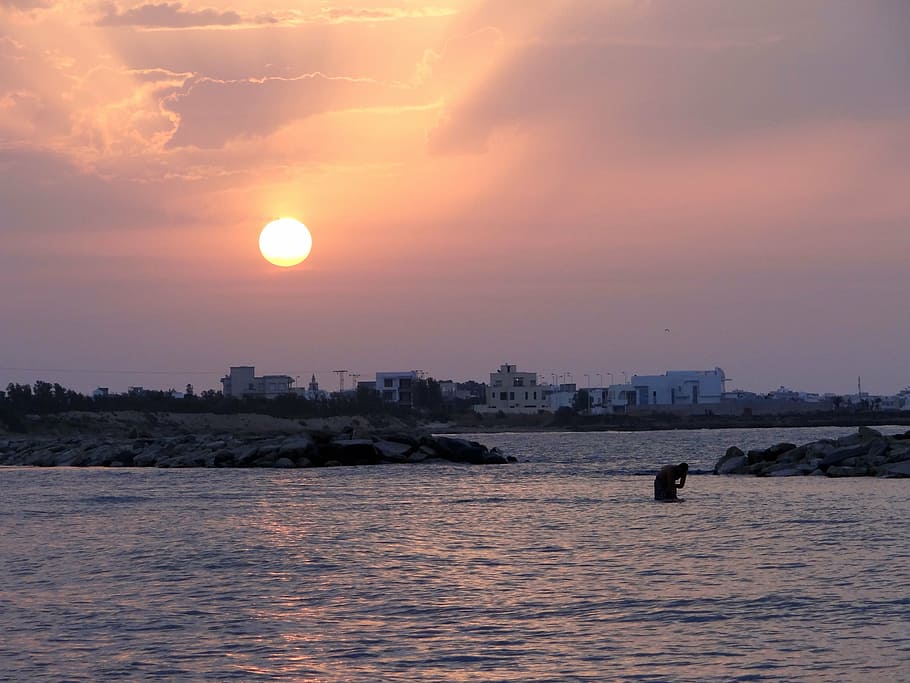 lonely, sun, silent, alone, beach, summer, water, mood, romance HD wallpaper