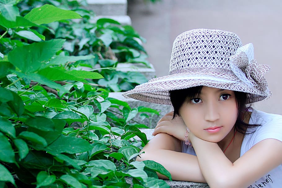 retouching, beauty, hat, one person, portrait, clothing, women HD wallpaper