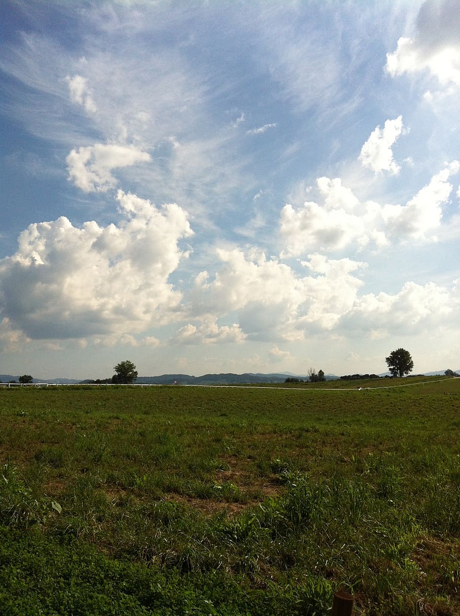 sky, cloud, wind, cloud - sky, landscape, environment, field HD wallpaper