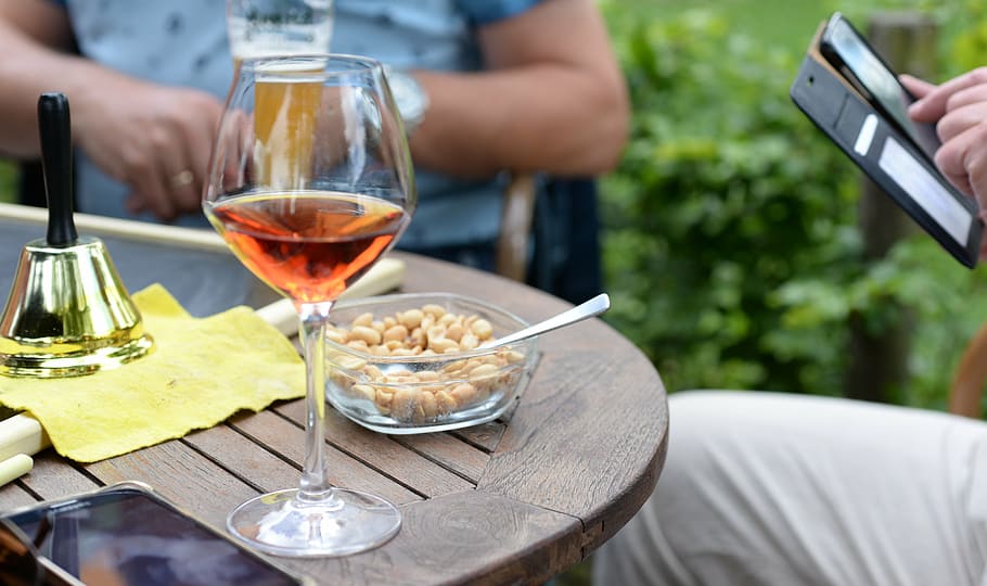 drink, wine, rose, table, nuts, restaurant, glass, alcohol HD wallpaper