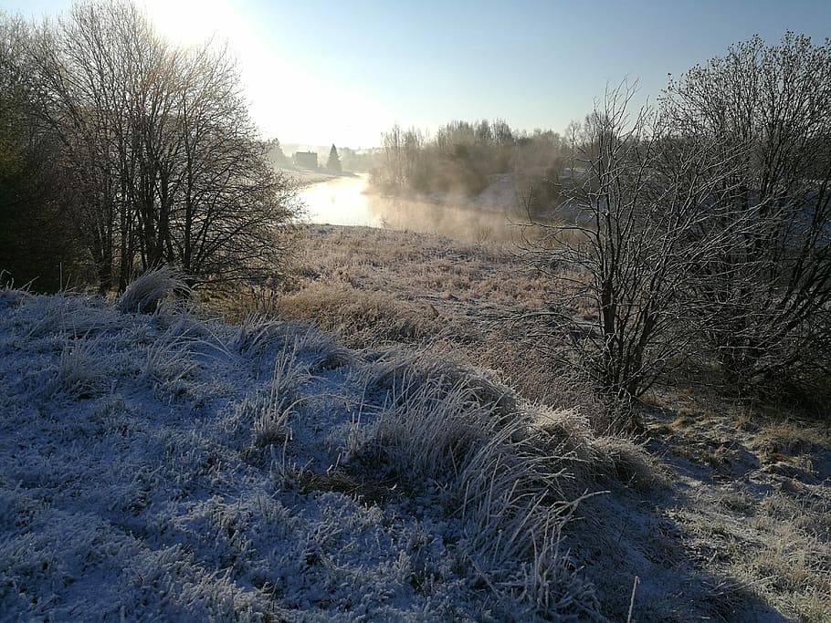 Aura River, Spring, Snow, winter, cold temperature, nature HD wallpaper