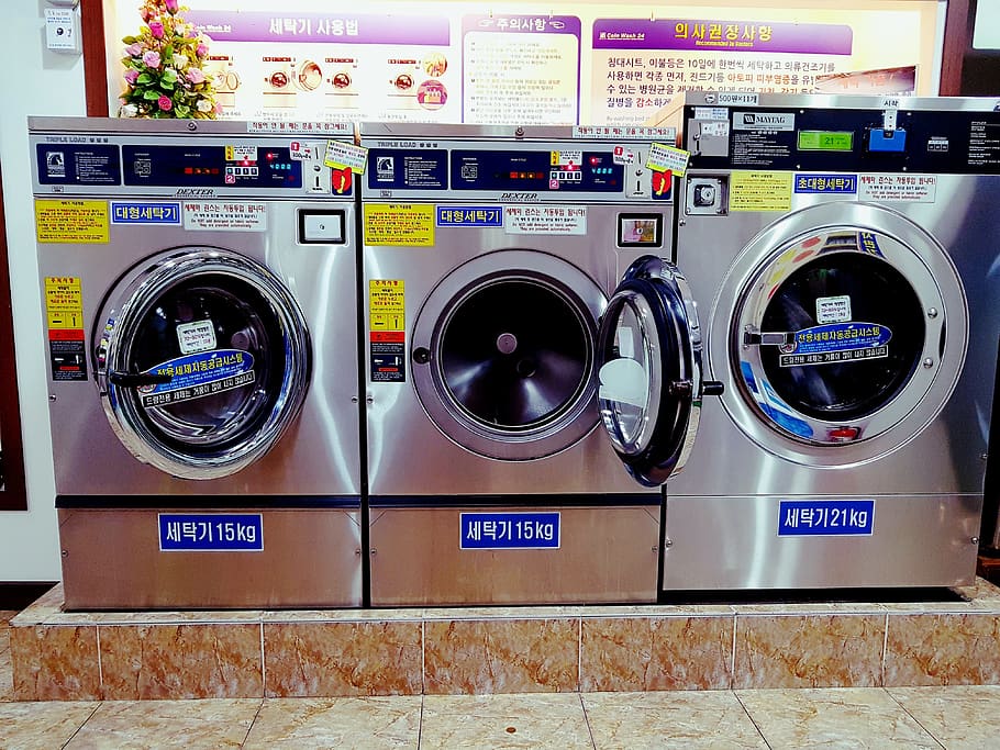 washing machine, laundromat, laundry, appliance, household equipment, HD wallpaper