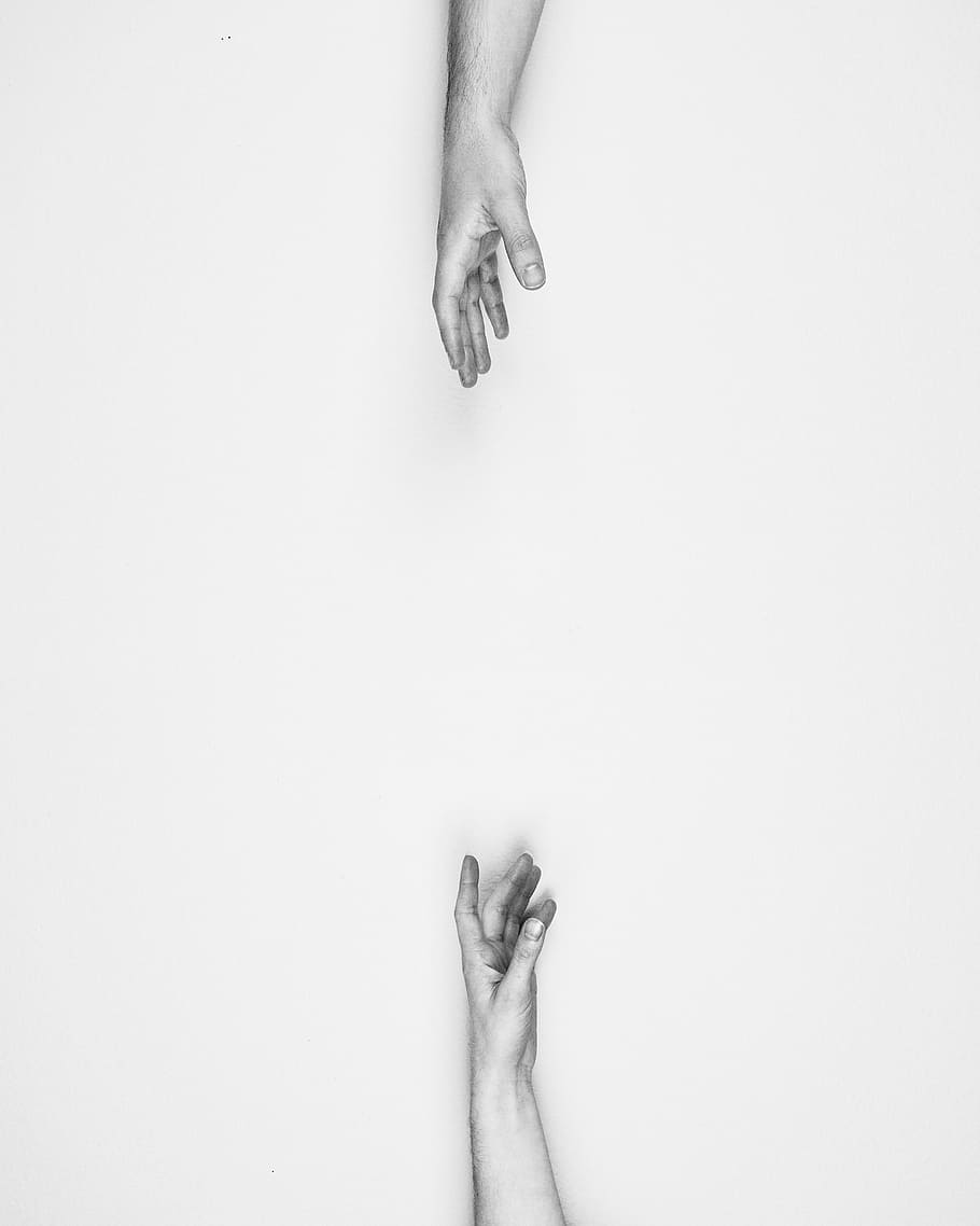 hands charcoal sketch, people, distance, reach, reach out, away, HD wallpaper