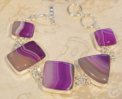 agate, striped, botswana, purple, white, clear, silver, sterling HD wallpaper