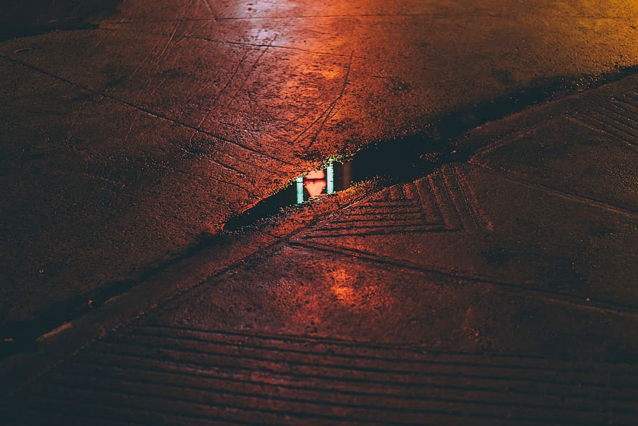 road, street, water, reflection, architecture, no people, night HD wallpaper