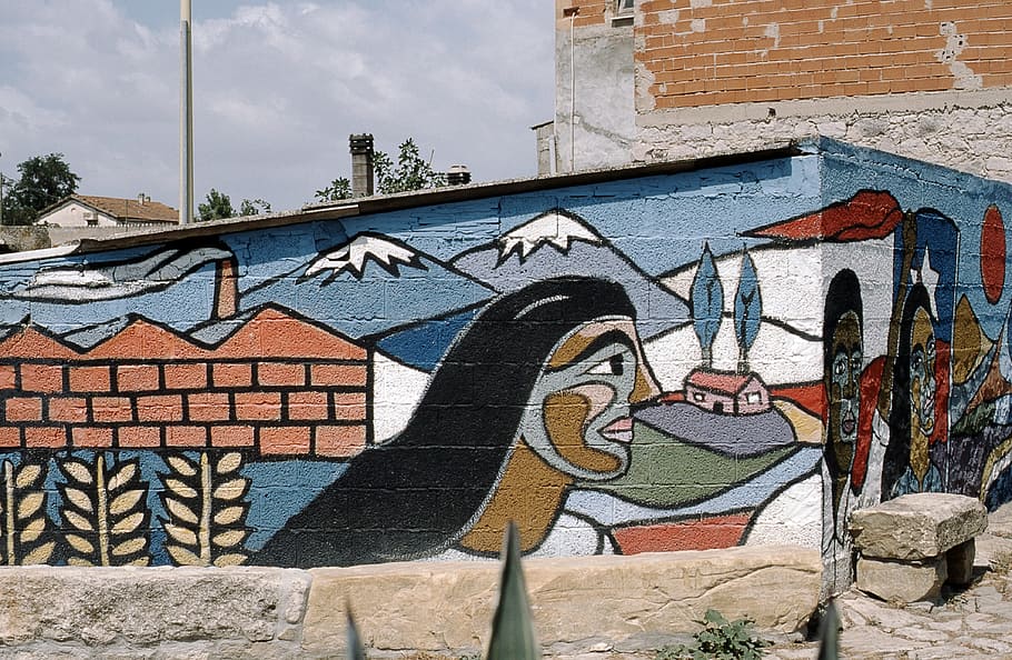 sardinia, murales, murals, graffiti, politically, architecture HD wallpaper