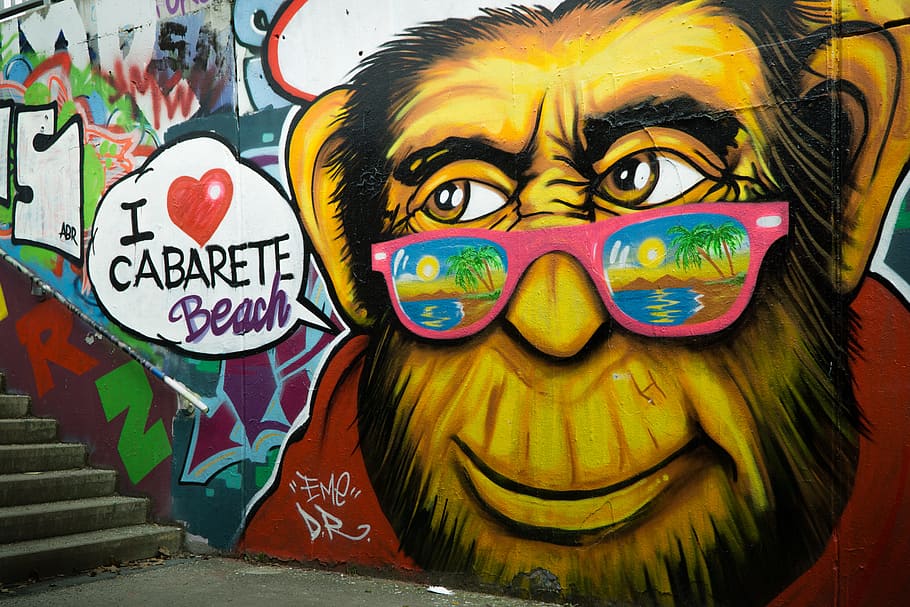 art, graffiti, wall, painting, artistic, cabarete, color, colorful, HD wallpaper