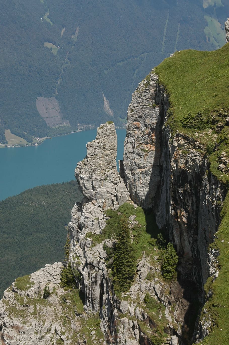 rock, mountains, lake, landscape, beauty in nature, scenics - nature HD wallpaper