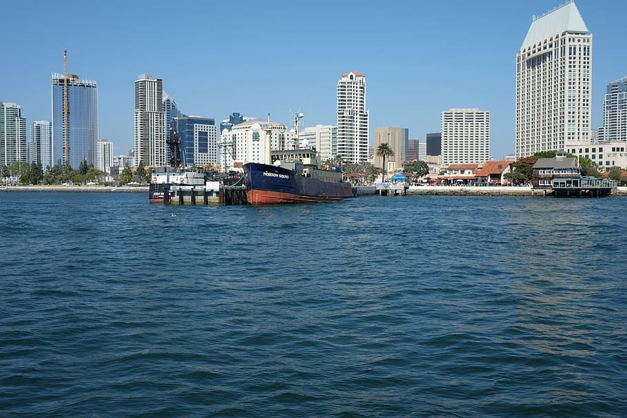 san diego, downtown, port, bay, architecture, building exterior