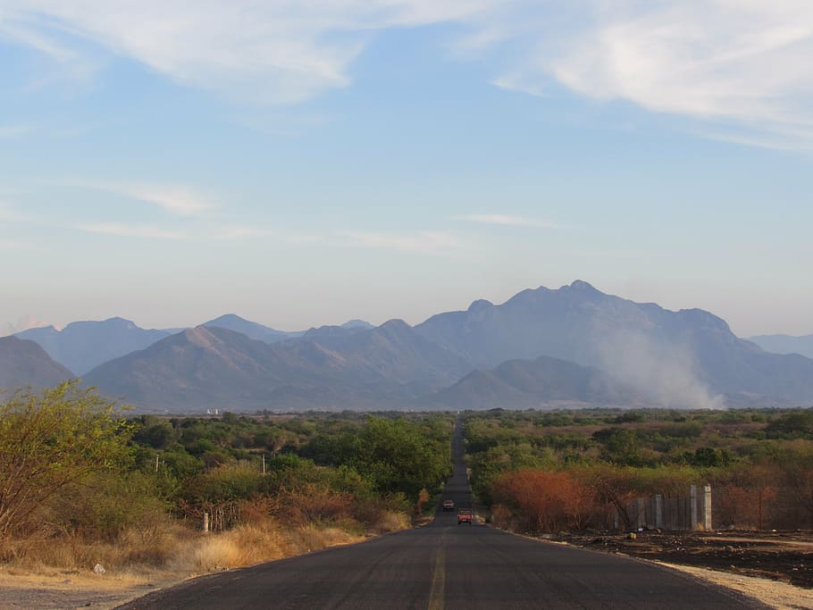road, sky, way, highway, rural, country, journey, dom, outdoor HD wallpaper