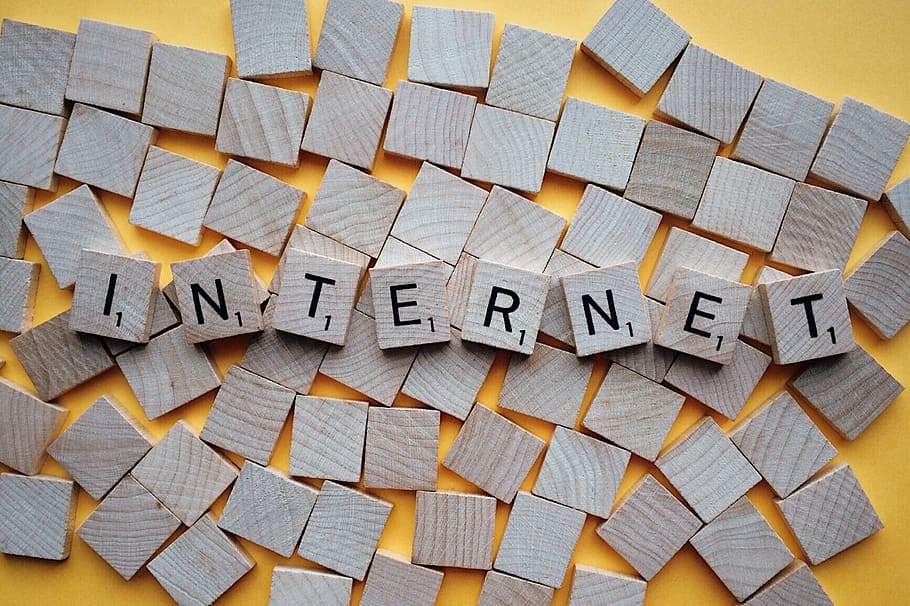 Internet wood letters, network, online, web, connection, food and drink HD wallpaper
