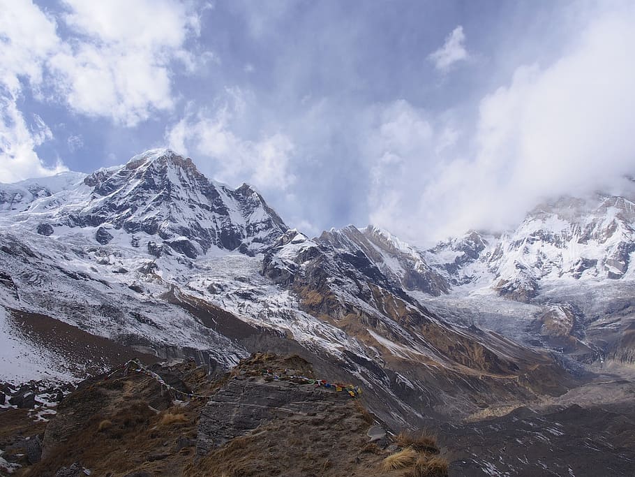 Hd Wallpaper Landscape Photography Of Snow Mountains Nepal Basecamp Himalayas Wallpaper Flare