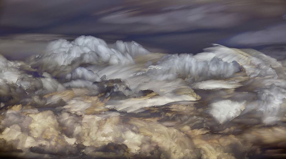 gray and beige abstract painting, shallow focus photography of white sky HD wallpaper