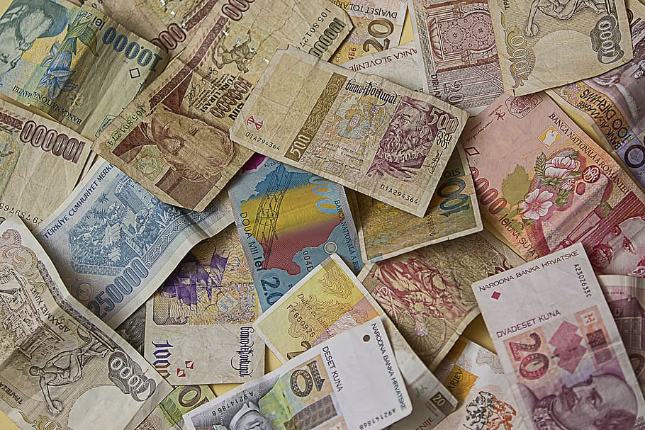 assorted-denomination banknote lot, money, dollar bill, currency, HD wallpaper