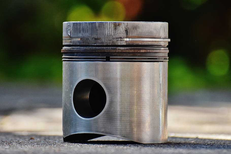 Stainless Steel Piston, antique, blur, close-up, container, empty HD wallpaper