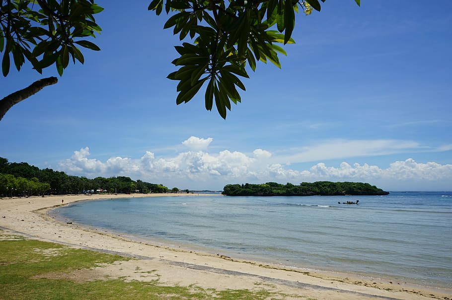 indonesia, bali, beach, sand, waves, summer, the heat, bathing beach HD wallpaper